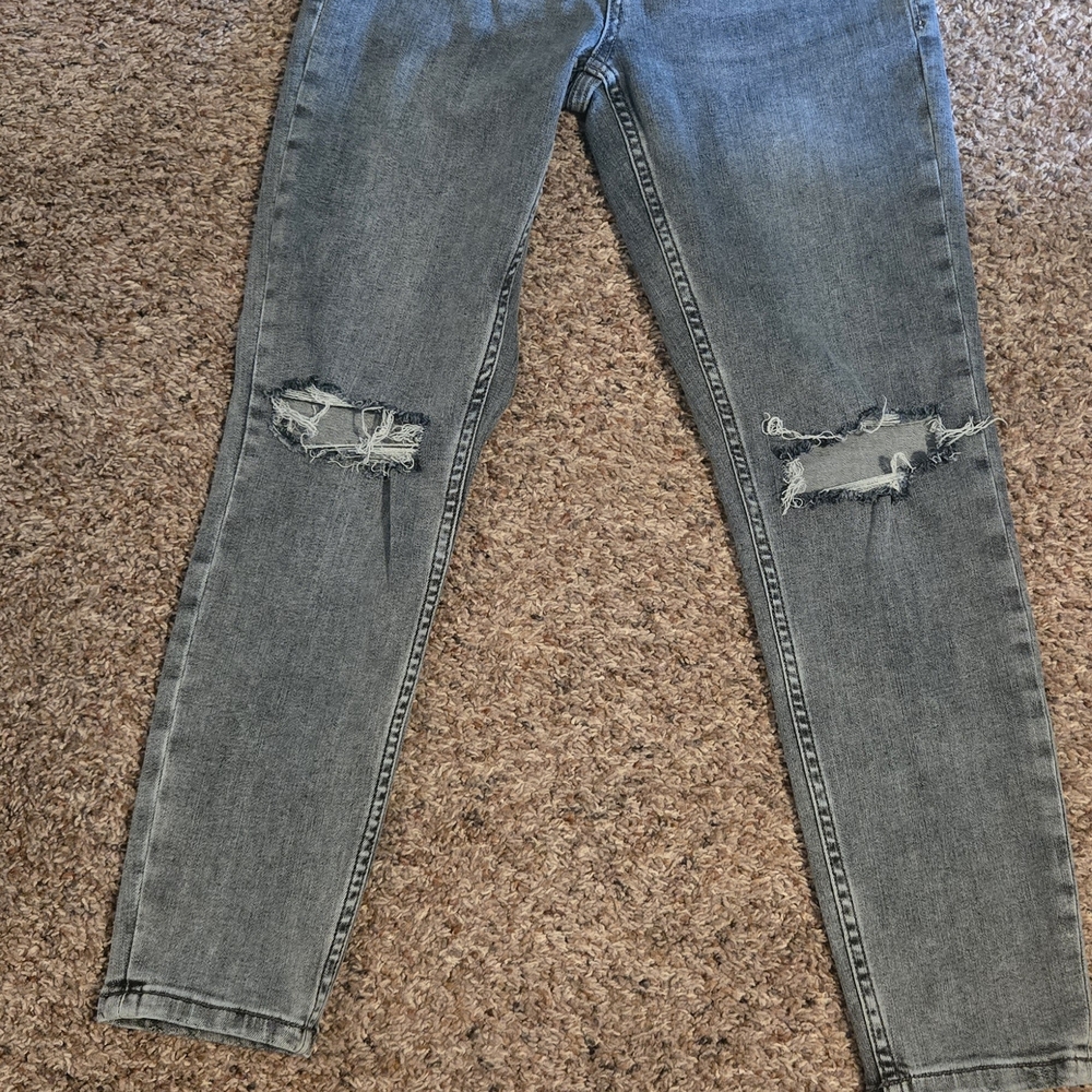 Dear John Distressed Skinny Jeans in Gray
